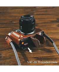 SmallRig Leather Half Case Kit for Fujifilm X-E5 Camera, Brown