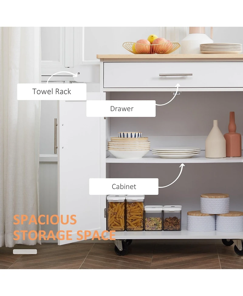 Halifax North America Black Kitchen Companion: Utility Cart with Wheels, Drawer & Cabinet