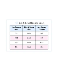 Bits & Bows Girls Brunette Mermaid Twill Bow Baseball Hat in Lavender