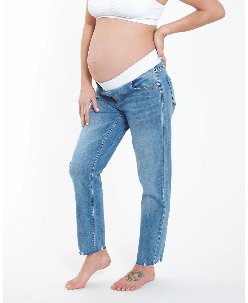 Ripe Maternity Jamie Raw Edge Vintage Wash Jeans