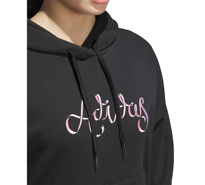 adidas Women's Ribbon Graphic Long Sleeve Hoodie