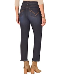 Democracy Women's High Rise Slim Straight "Ab" Solution Jeans
