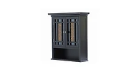 Bathroom Wall Cabinet with Amber Mosaic Glass Accents