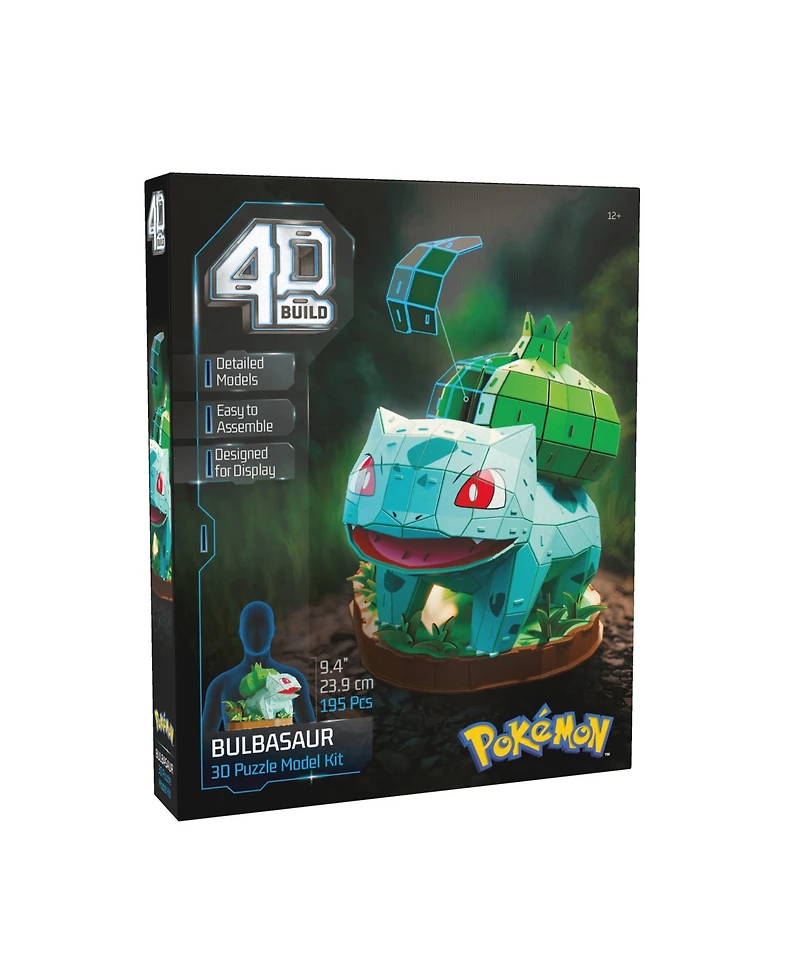 Pokemon Bulbasaur 3D Model Kit Kanto Starter Collection, 195 Pieces