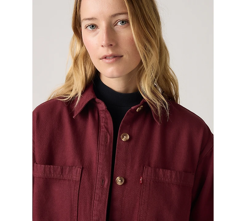 Levi's Women's Iris Button-Front Cotton Overshirt