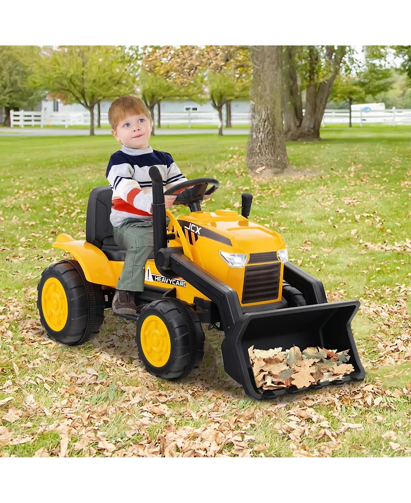 12V Kids Ride On Excavator Digger Electric Bulldozer Tractor Rc with Light & Music