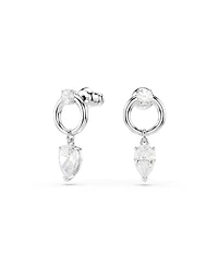 Swarovski Mesmera Rhodium Plated Drop Earrings