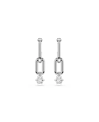 Swarovski Constella Rhodium Plated Drop Earrings