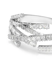 Swaroski Matrix Rhodium Plated Bangle