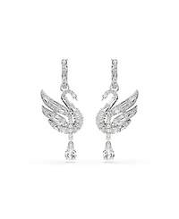 Swarovski Swan Vienna Rhodium Plated Earrings