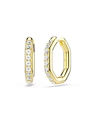 Swarovski Dextera Rhodium Plated Hoop Earrings