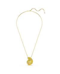 Swarovski Gema Gold-Tone Plated Brooch anf Pendant Necklace
