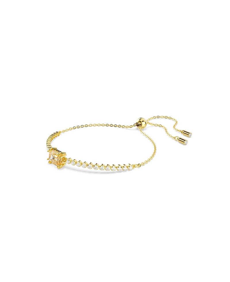 Swaroski Matrix Gold-Tone Plated Tennis Bracelet