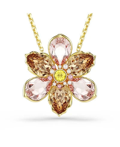 Swarovski Idyllia Gold-Tone Plated Brooch and Pendant Necklace