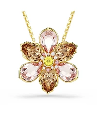 Swarovski Idyllia Gold-Tone Plated Brooch and Pendant Necklace