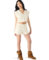 Steve Madden Women's Cap Sleeve Crop Top