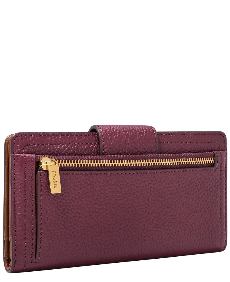 Fossil Logan Leather Rfid Tab Clutch Wallet