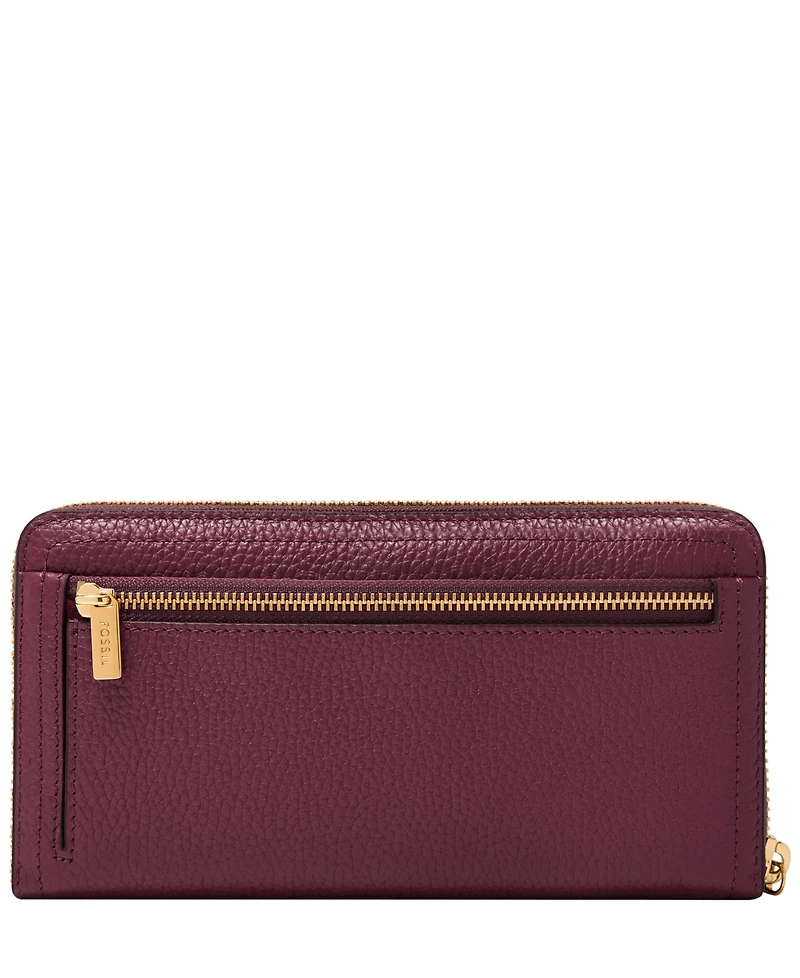Fossil Logan Rfid Zip Around Clutch Wallet