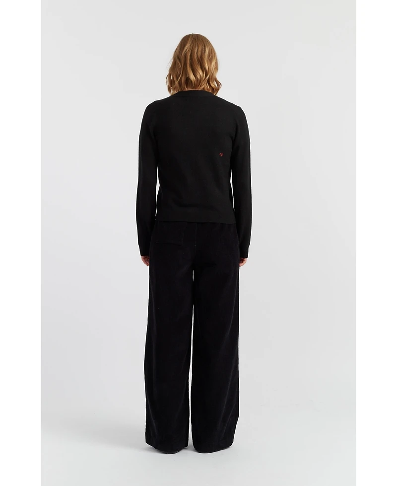 Chinti & Parker Women's Wool-Cashmere Snoopy Peekabow Cardigan