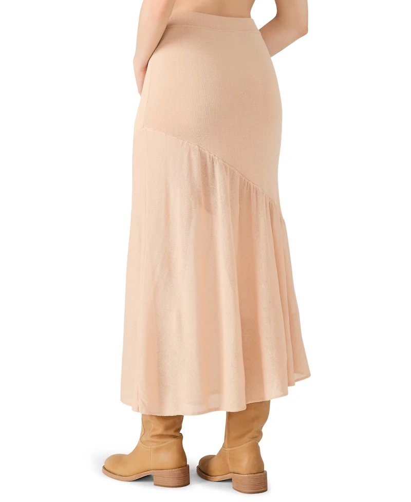 Steve Madden Women's Aneira Asymmetrical Panel Midi Skirt
