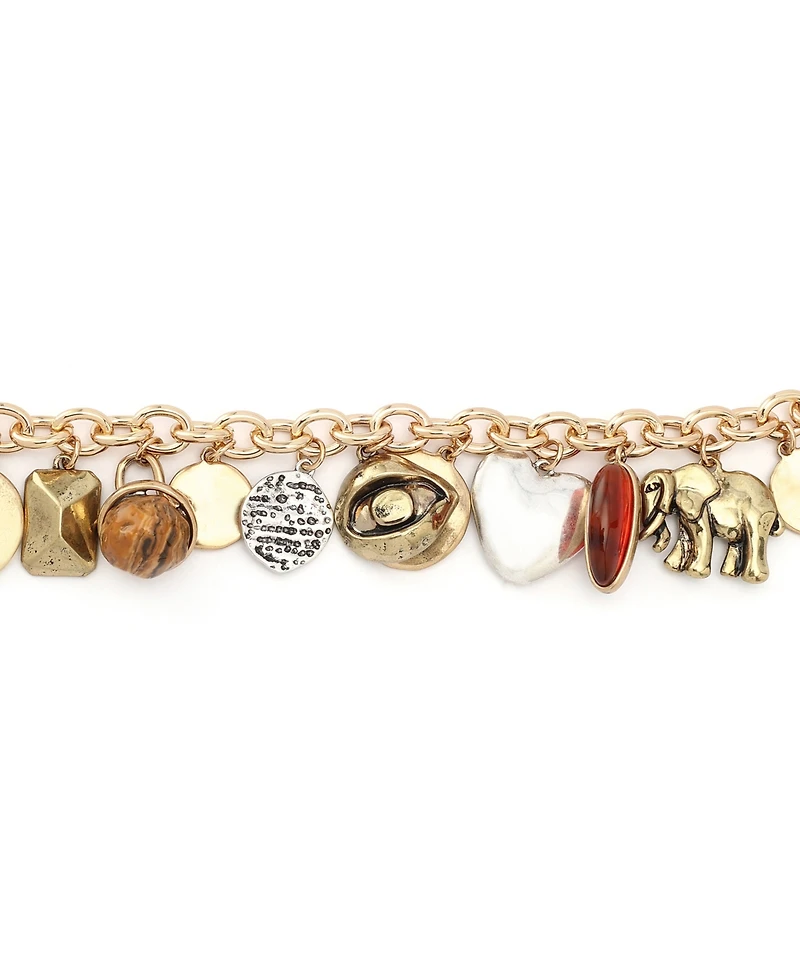 Robert Lee Morris Soho Amber Heirloom Charms Bracelet