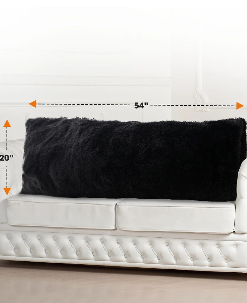 Cheer Collection Faux Fur Body Pillow, 20" x 54"