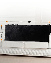 Cheer Collection Faux Fur Body Pillow, 20" x 54"