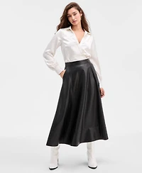 Guess Women's Delores Faux-Leather Circle Skirt