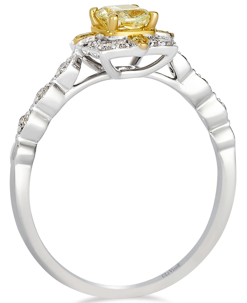 Le Vian Yellow Diamond (0.38 ct. t.w.) and Vanilla Diamond (0.13 ct. t.w.) Ring in 14K Two Tone Gold