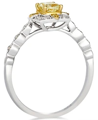 Le Vian Yellow Diamond (0.38 ct. t.w.) and Vanilla Diamond (0.13 ct. t.w.) Ring in 14K Two Tone Gold