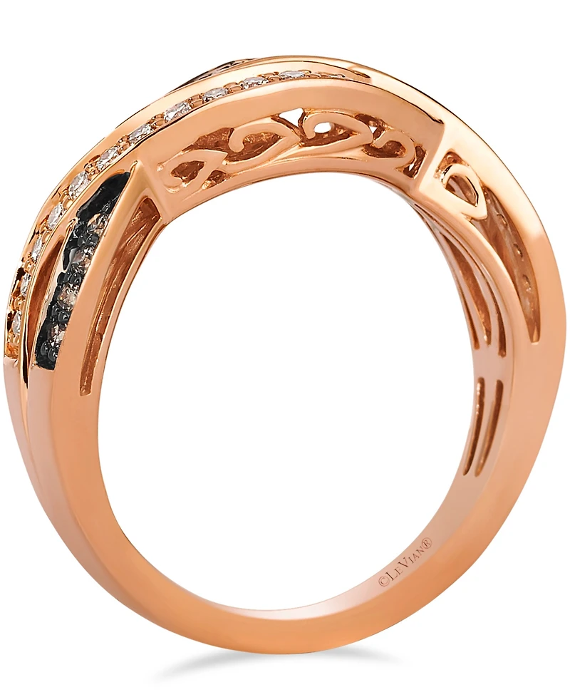 Le Vian Vanilla Diamond and Chocolate Diamond Ring (0.39 ct. t.w.) in 14K Strawberry Gold