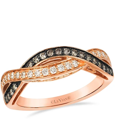Le Vian Vanilla Diamond and Chocolate Diamond Ring (0.39 ct. t.w.) in 14K Strawberry Gold