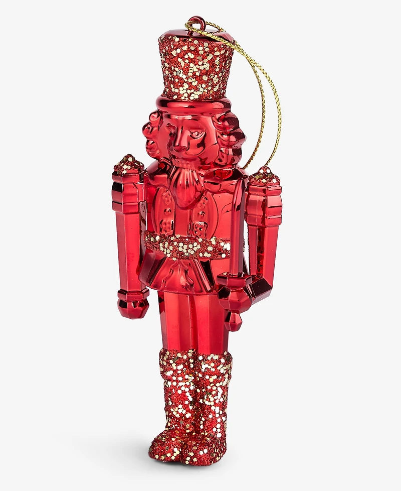 Holiday Lane Christmas Glitters Red Nutcracker Ornament, Macy's Exclusive