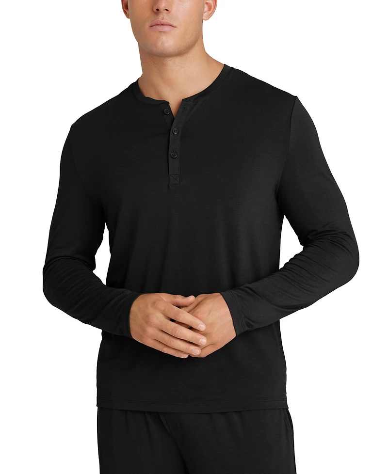 Tommy John Men's Second Skin Long-Sleeve Henley T-Shirt