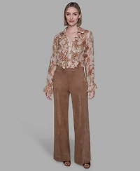 Karl Lagerfeld Paris Women's Straight-Fit Pants
