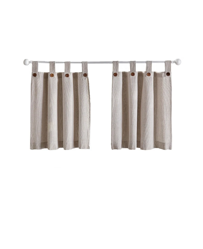 Elrene Home Fashions Tucker Ticking Stripe Window Tier Set