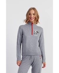 Chinti & Parker Women's Wool-Cashmere Snoopy Ski Zip Sweater