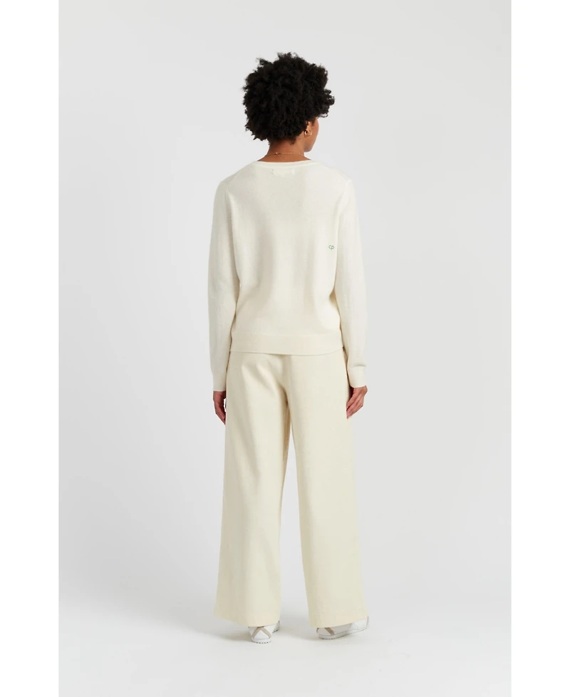 Chinti & Parker Women's Wool-Cashmere Candy Cane Sweater