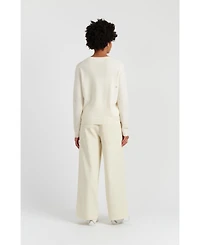 Chinti & Parker Women's Wool-Cashmere Candy Cane Sweater