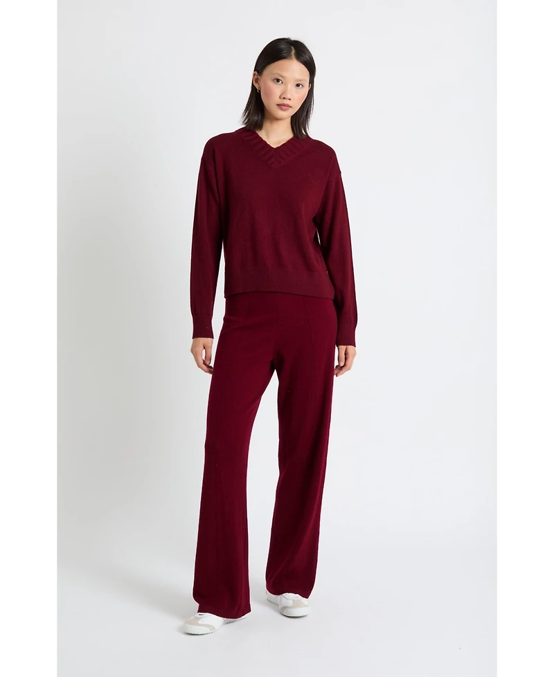 Chinti & Parker Women's Wool-Cashmere Ribbed V-neck Sweater