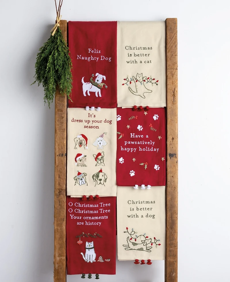 Primitives by Kathy It's Dress Up Your Dog Season Kitchen Towel