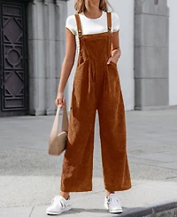 Cupshe Women's Jumpsuit Corduroy Wide-Leg Overalls