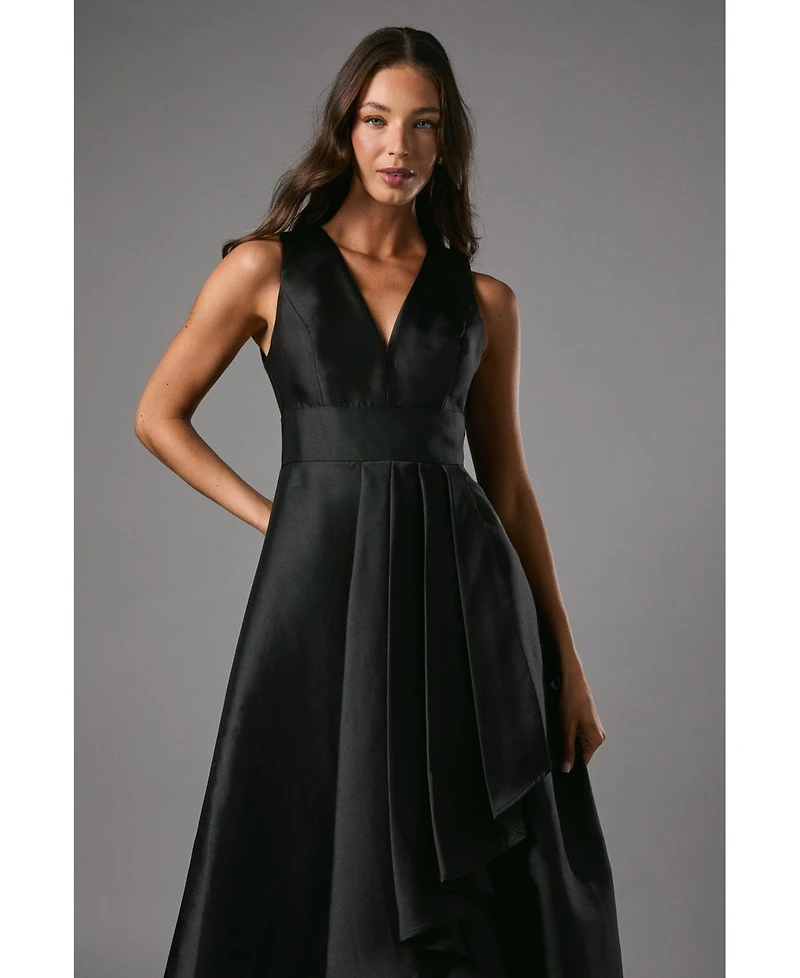 Coast Women's Sleeveless Plunge Waterfall Maxi Dress
