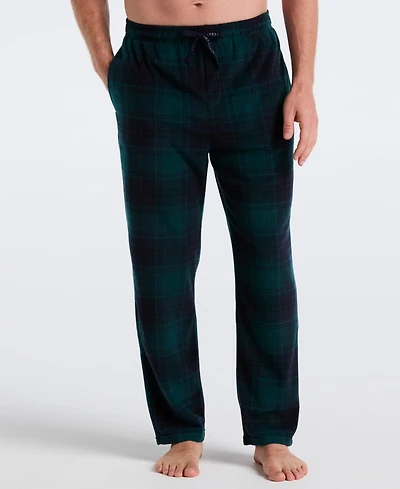 Perry Ellis Portfolio Men's Fleece Buffalo Plaid Pants