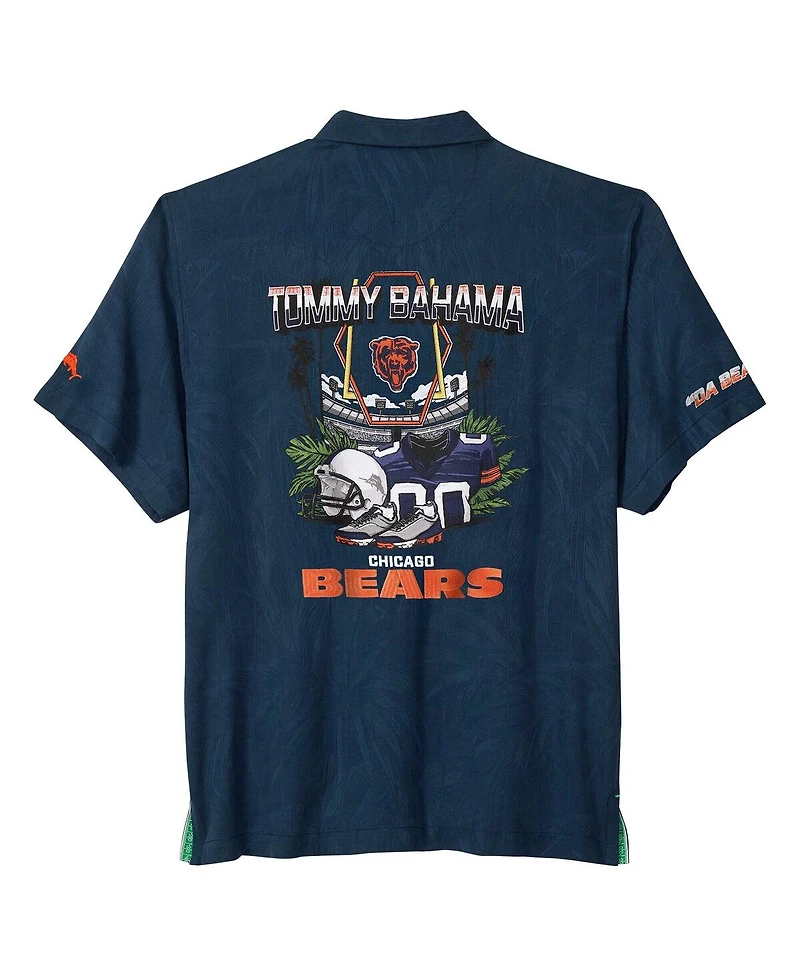 Tommy Bahama Men's Navy Chicago Bears Endzone Paradise Coolmax Button-Up Shirt