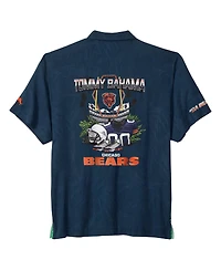 Tommy Bahama Men's Navy Chicago Bears Endzone Paradise Coolmax Button-Up Shirt