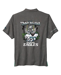 Tommy Bahama Men's Gray Philadelphia Eagles Endzone Paradise Coolmax Button-Up Shirt