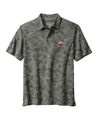 Tommy Bahama Men's Gray Ohio State Buckeyes Palm Fresco Hibiscus IslandZone Polo Shirt