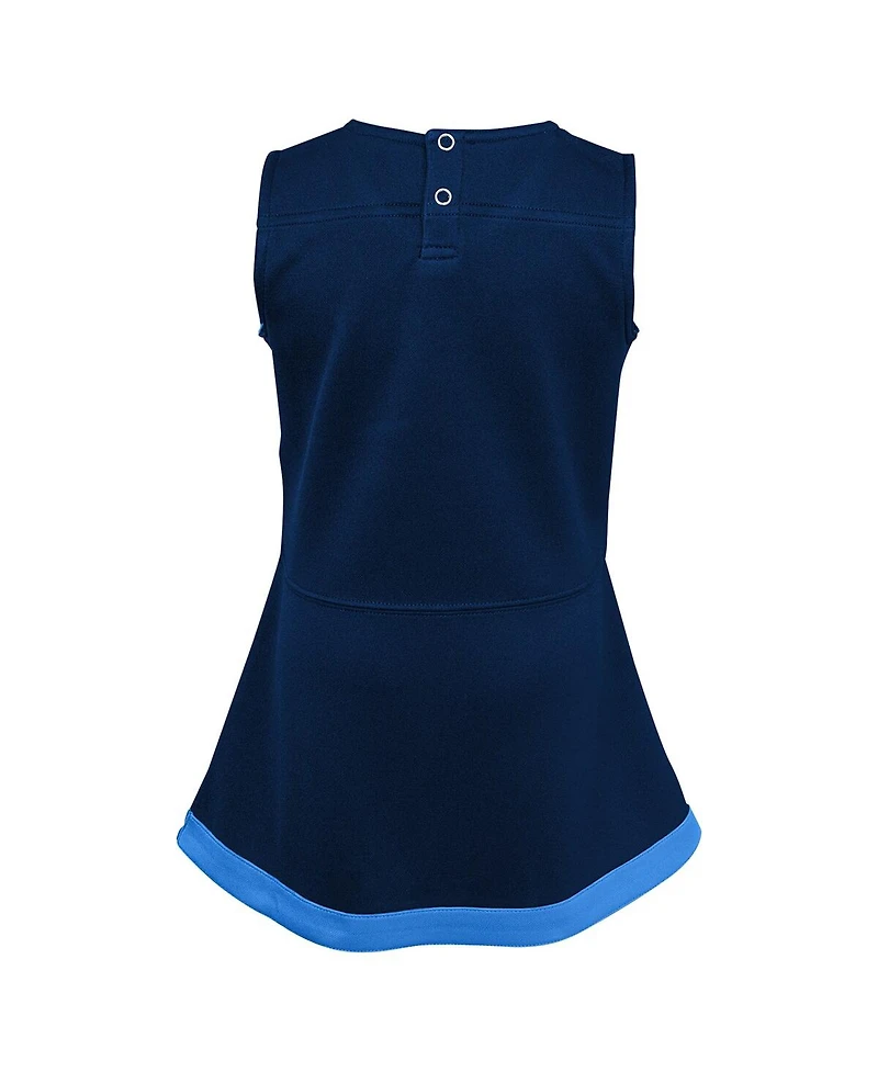 Outerstuff Girls Toddler Navy Tennessee Titans Cheer Captain Dress with Bloomers