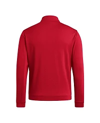 Adidas Men's Red Nc State Wolfpack Elevated Tri-Blend Quarter-Zip Pullover Sweatshirt